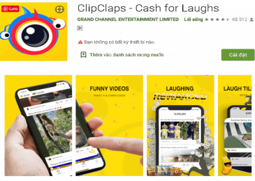 Make money online on your smartphone from the ClipClaps app