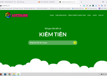 Kiếm tiền từ website rút gọn link kiếm tiền: LopteLink.com