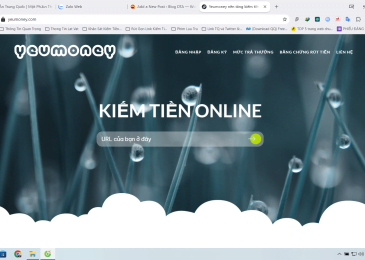 Kiếm tiền từ website rút gọn link kiếm tiền: Yeumoney.com