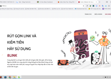 Kiếm tiền từ website rút gọn link kiếm tiền: 8Link