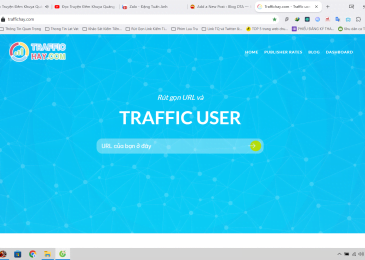 Kiếm tiền từ website rút gọn link kiếm tiền: Traffichay.com