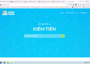 Kiếm tiền từ website rút gọn link kiếm tiền: Trafficseotop.net