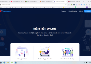 Kiếm tiền từ website rút gọn link kiếm tiền: SeoTrieuView