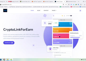 CryptoLinkForEarn – Aggregating link shorteners to help you earn money from tasks