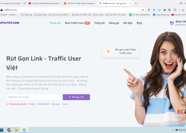 Kiếm tiền từ website rút gọn link kiếm tiền: TrafficTot